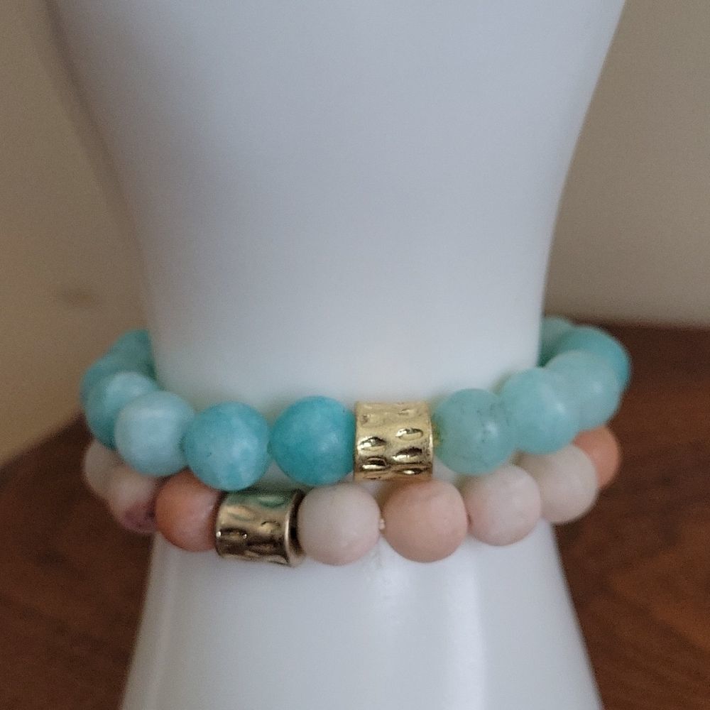 Boho Stone Bead Bracelets - Picture 2 of 3